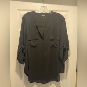 Torrid | Harper - Black Georgette Pullover Blouse | Size 2 (XXL / 2X)